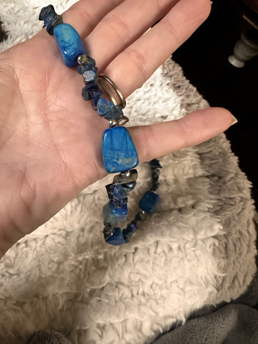 Handcrafted lapis lazuli Beaded Necklace